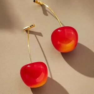 🆕️ Elegant Red Cherry Earrings NWOT